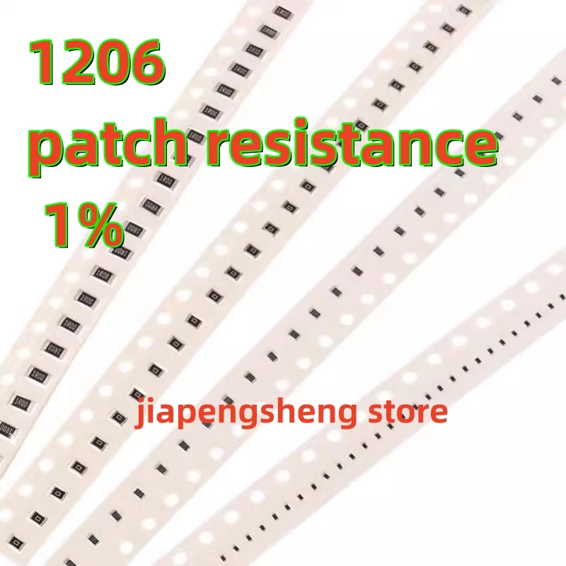 100PCS, 1206 patch resistance 1% 130R 150R 200R 300R 470R 560R 680R 910R 1K 2K 4.7K 5.6K 6.8K 7.5K 8.2K 10K