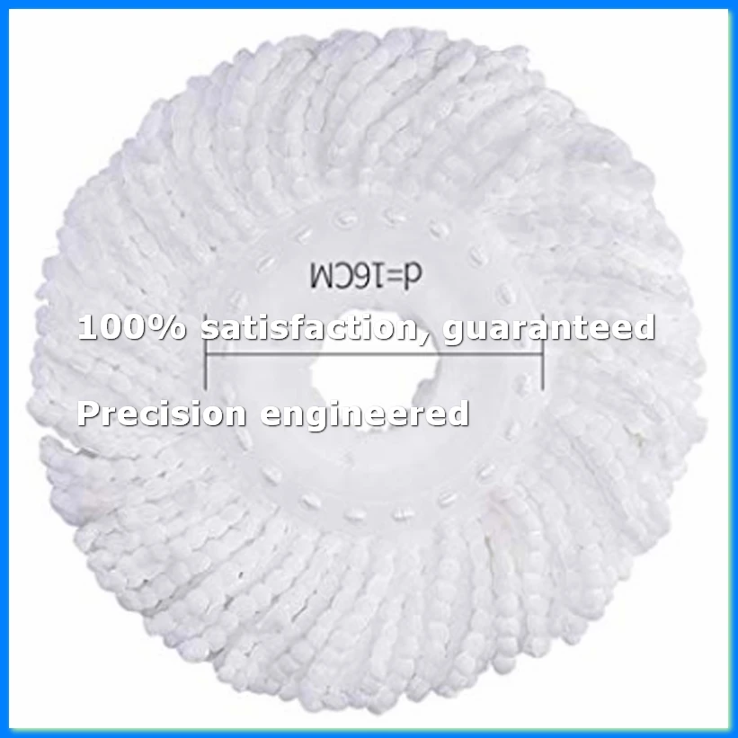 

3 Replacement Mop Micro-Head Refill for 360° Magic Mop-Microfiber Replacement -Round Shape Standard Size (White-3 Pack)-A73M