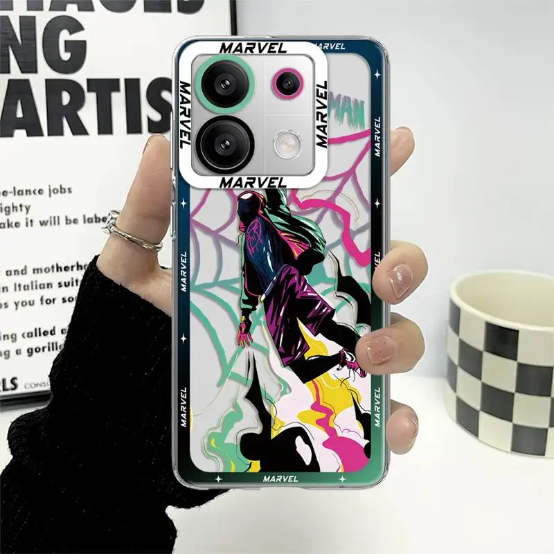 phone case for Xiaomi Redmi Note 13 12S 11 Pro 13C 4G X3 NFC 11S 10 12pro plus 9s Clear funda cover Gwen Spider-Man Cool Marvel