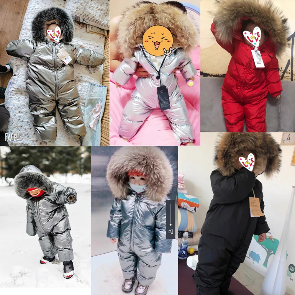 Children Winter -30C Thicken Down Jacket Girl Outside Warm Clothing Boy Winter Jacket for Russian Toddler Outerwear Romper Coats