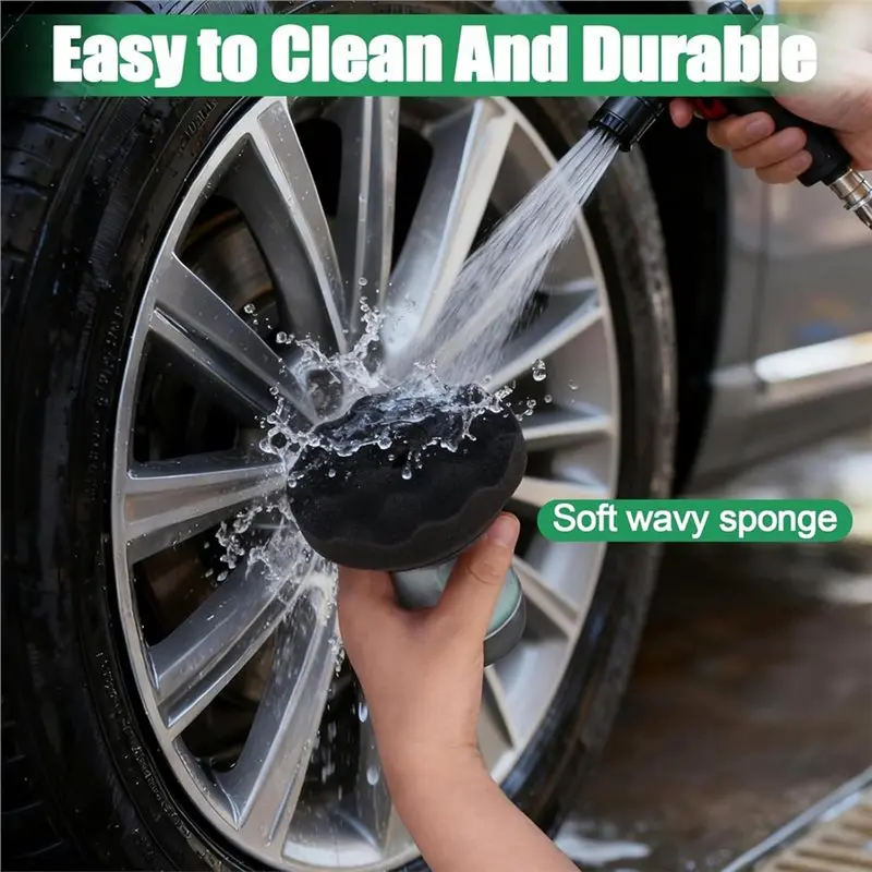 

ABFI No-Drip Streak-Free Tire Shine Applicator Pad, Reusable Car& Truck Tire Dressing Tool, Tire Shine Applicator