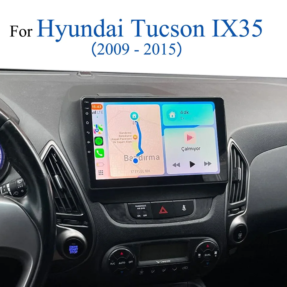 

Car Radio Multimedia Player For Hyundai Tucson IX35 2009 2010 2011 2012 2013 2014 2015 Android 14 8G 128G DVD Cassette GPS Navi