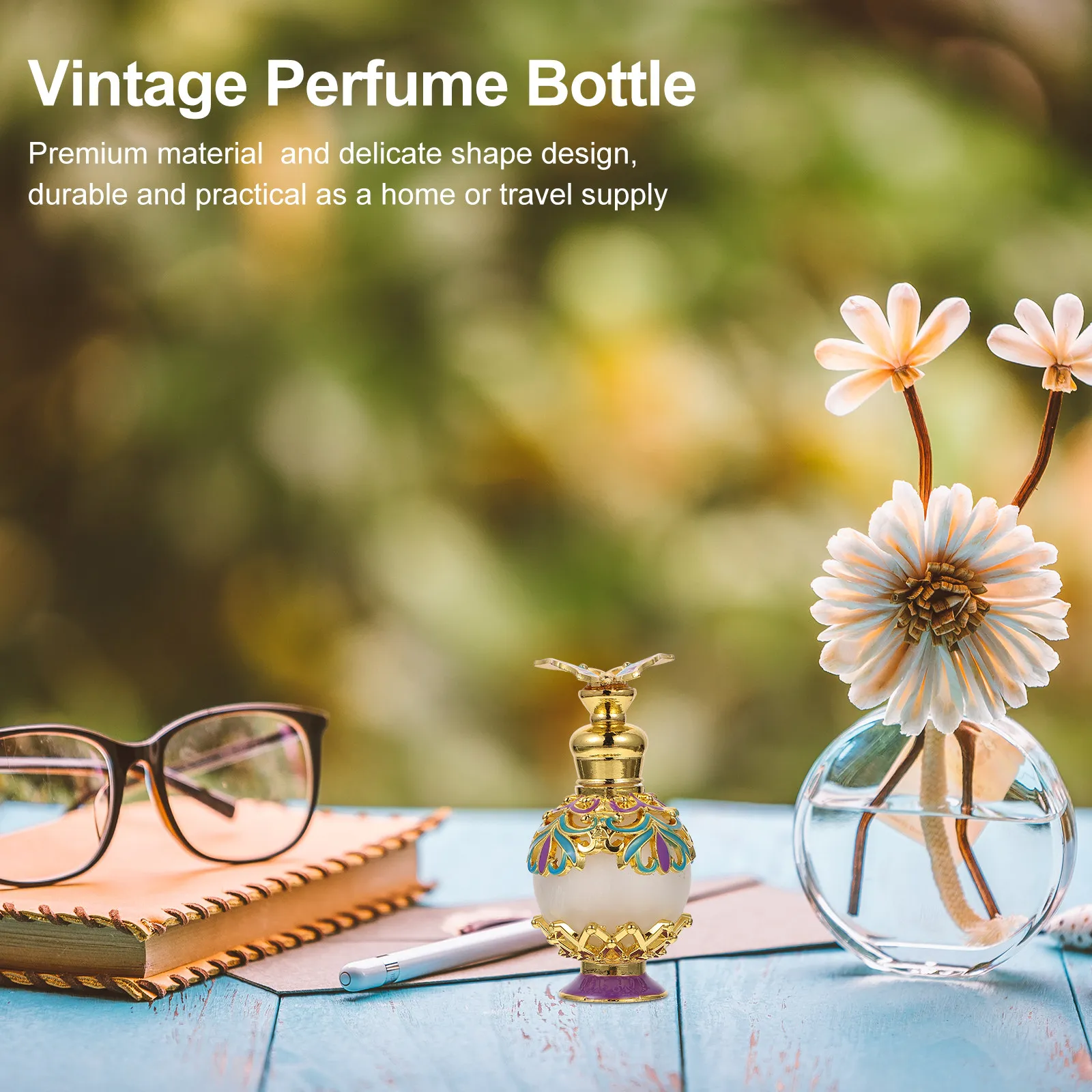 

1Pcs Essence Sub-Bottle 15Ml Delicate Refillable Perfume Bottle Portable Glass Storage Container for Travel Home Use