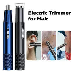 USB recarregável nariz cabelo aparador, Metal Shaver, Barbeador elétrico, aparador para nariz e orelha cabelo, guarnição para mulheres e homens