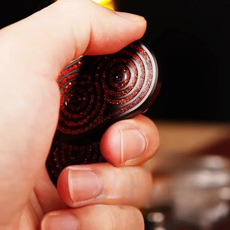 EDC プッシュスライド式金属製ストレス解消玩具、多動性障害の補助ツール、大人のストレス解消玩具