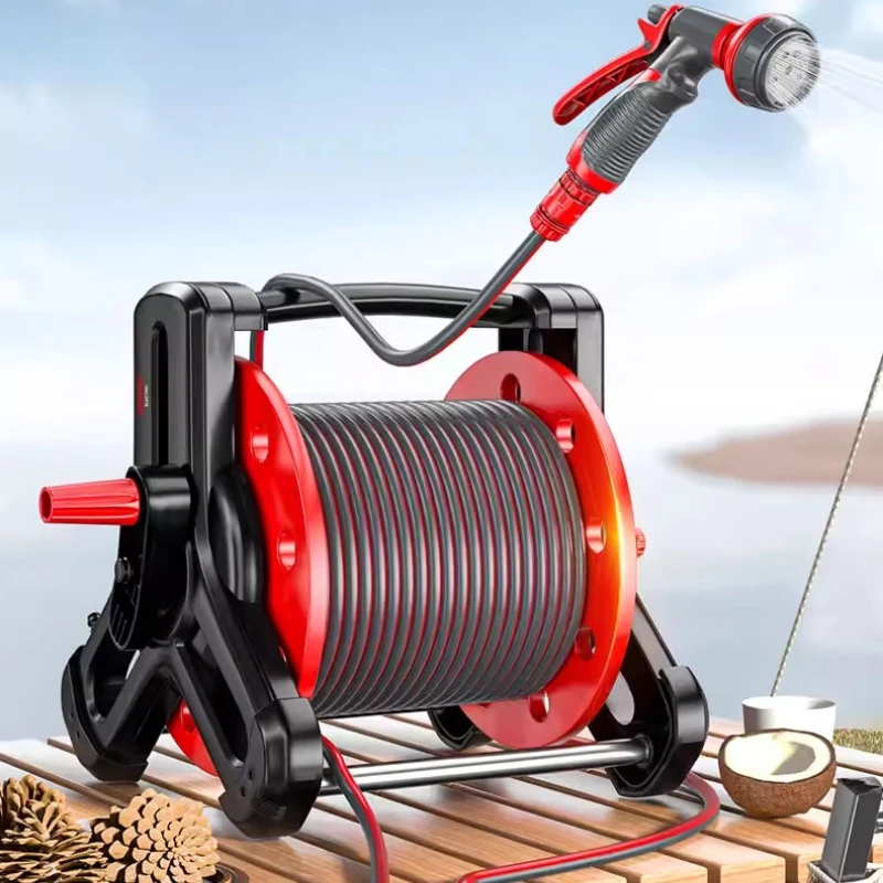 Water Hose Reel Wall Mount Heat Gun Vegetable Garden Watering Pipe Magic Orchard Landscaping Gardening Accessories Car Wash PVC