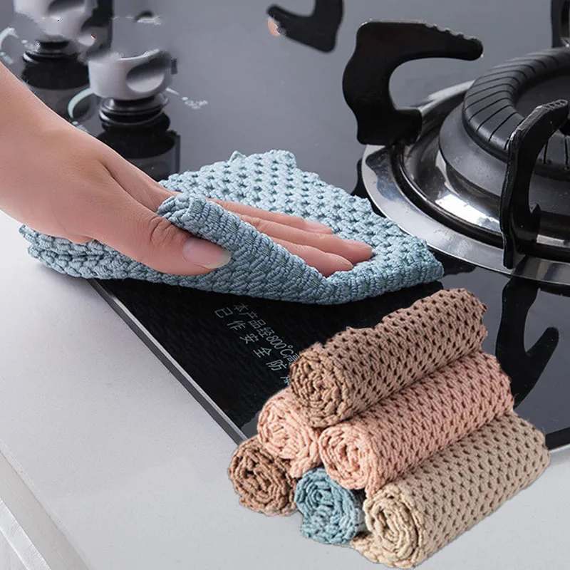 Kitchen Anti-grease wipping rags efficient Super Absorbent Microfiber Cleaning Cloth home washing dish kitchen Cleaning towel