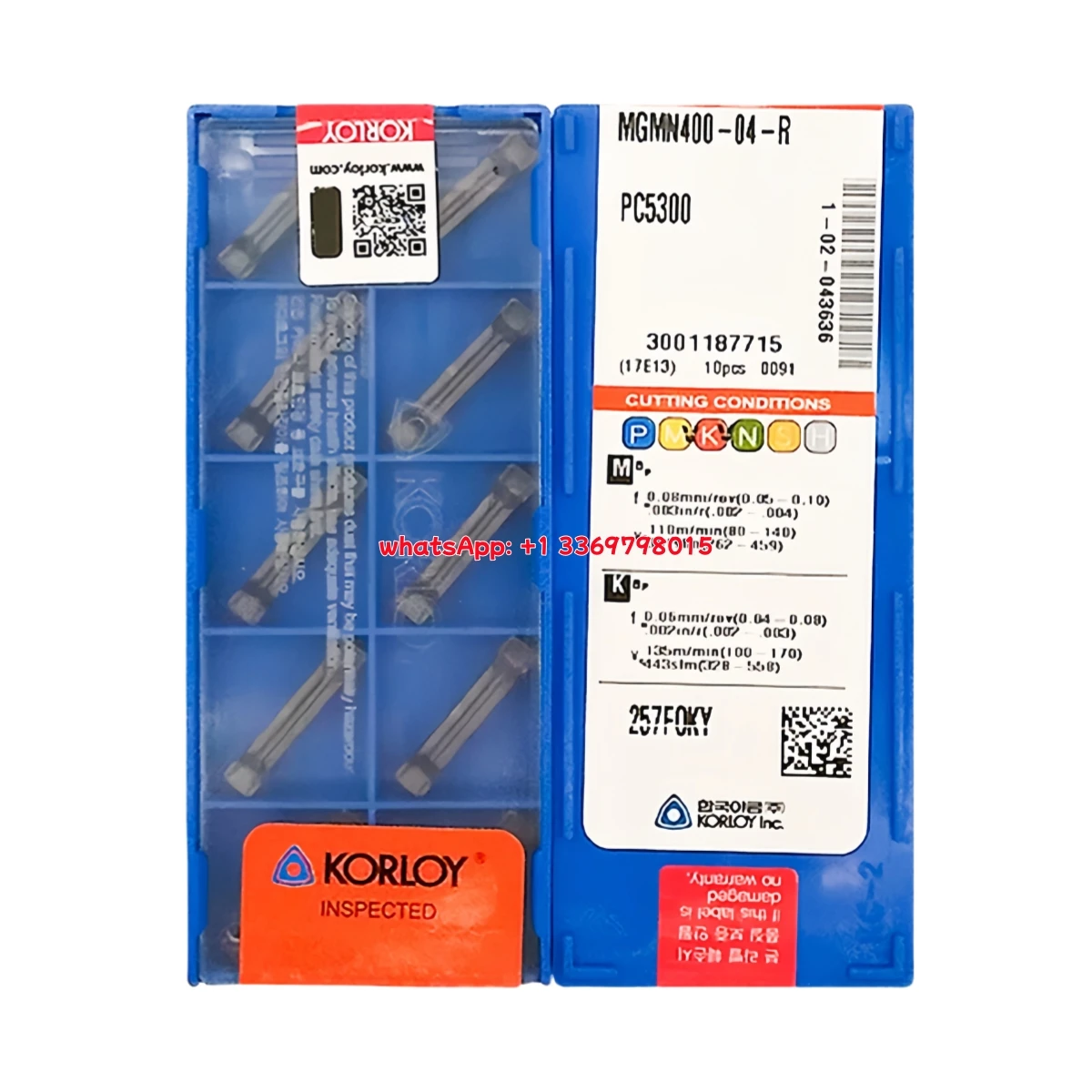 KORLY 100% الأصلي MGMN MGMN150 200 250 300 400 500 -02 04 6D CT-G T L R PT CRT PC5300 الأخدود إدراج 10 قطعة