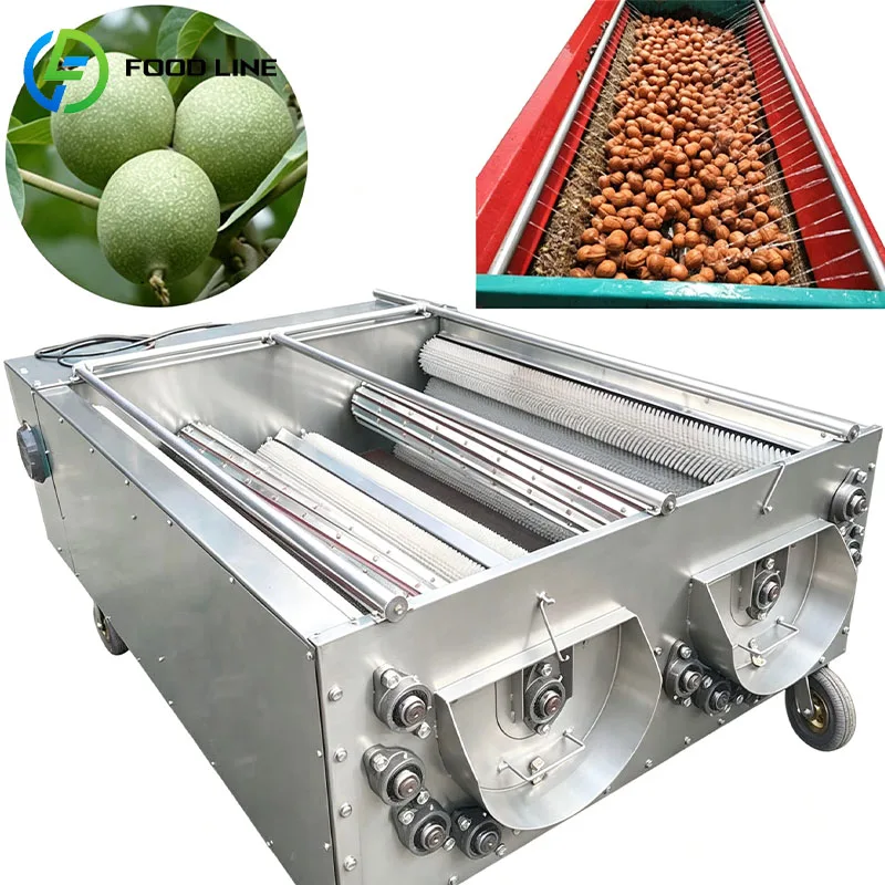Green Walnut Husk Peeler Fresh Walnut Processing Machine Automatic Husk Removal Farm Use Customized