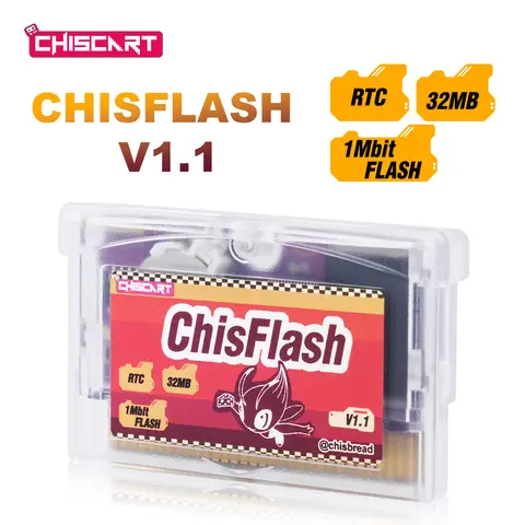 ChisFlash V1.1 RTC Edition Game Cart Reader Compatible Nintendo GBA / GBA SP / GB Micro / DS / DS Lite / Game Boy Player Console