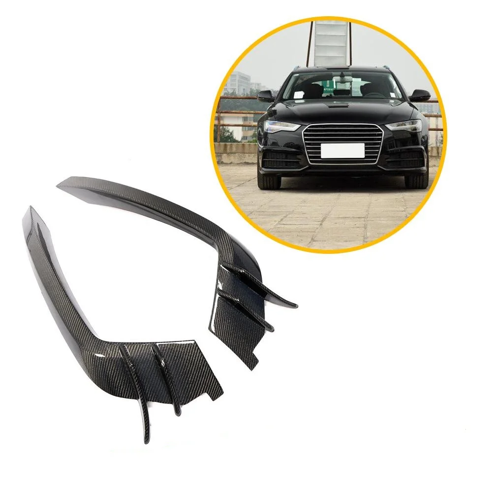 

Carbon Fiber Front Bumper Fins Canards Covers a Style S6 for Audi A6 C7 Sline 2016 - 2018