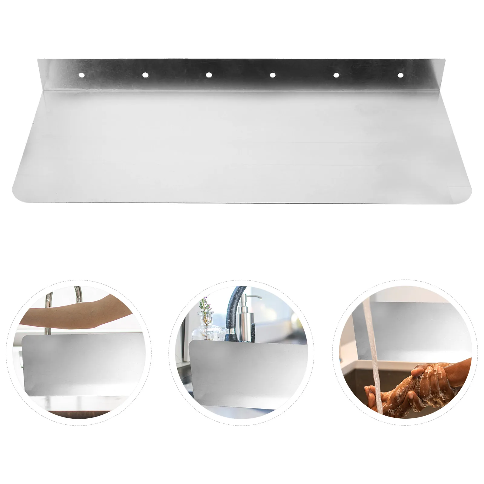 

2pcs Anti-Splashing Guard Kitchen Sink Splashing-Proof Retaining Plate Adjustable Metal Baffle Board For Dish Washing Kitchen