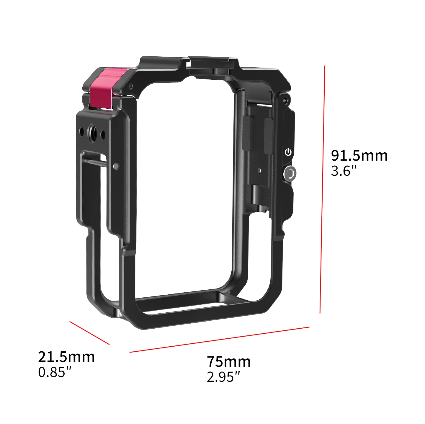 Fahrrad-Fotografie Metall-Kamerakäfig Schutzrahmen für DJI Osmo 360 II Magnetischer Schnellverschluss Klappverschluss Cold Shoe Erweiterung – Detail 14