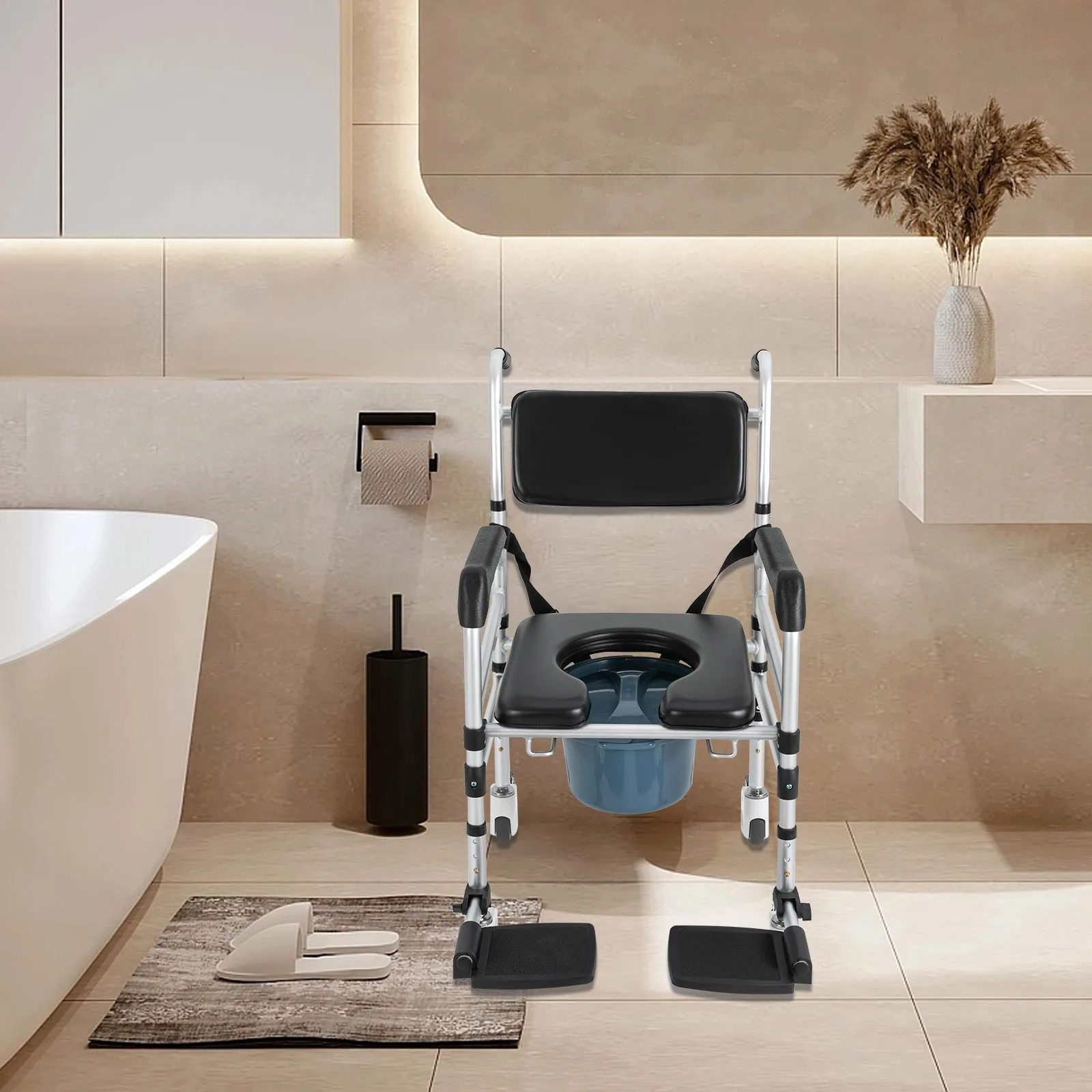 샤워 의자 높이 조절 가능 독립형 접이식 샤워 의자 비데 포함 160kg