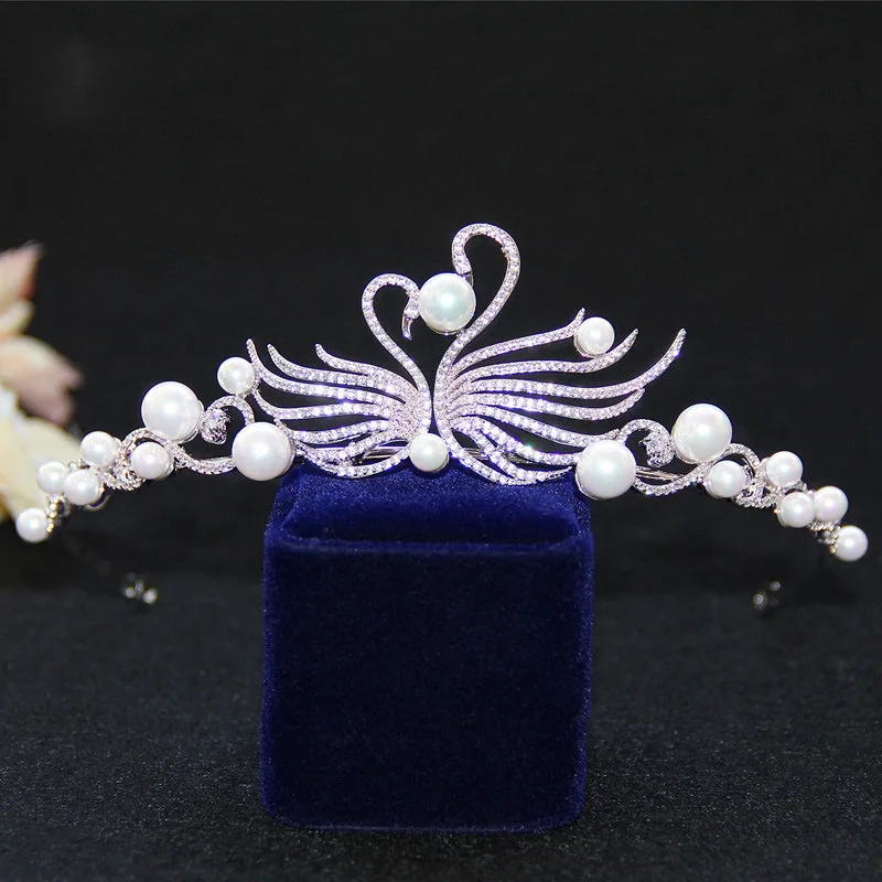 Silver Color Crystal Crowns And Tiaras Princess Prom Rhinestone Diadem Crown Tiara Headband For Women Bride Wedding Hair Jewelry image 6