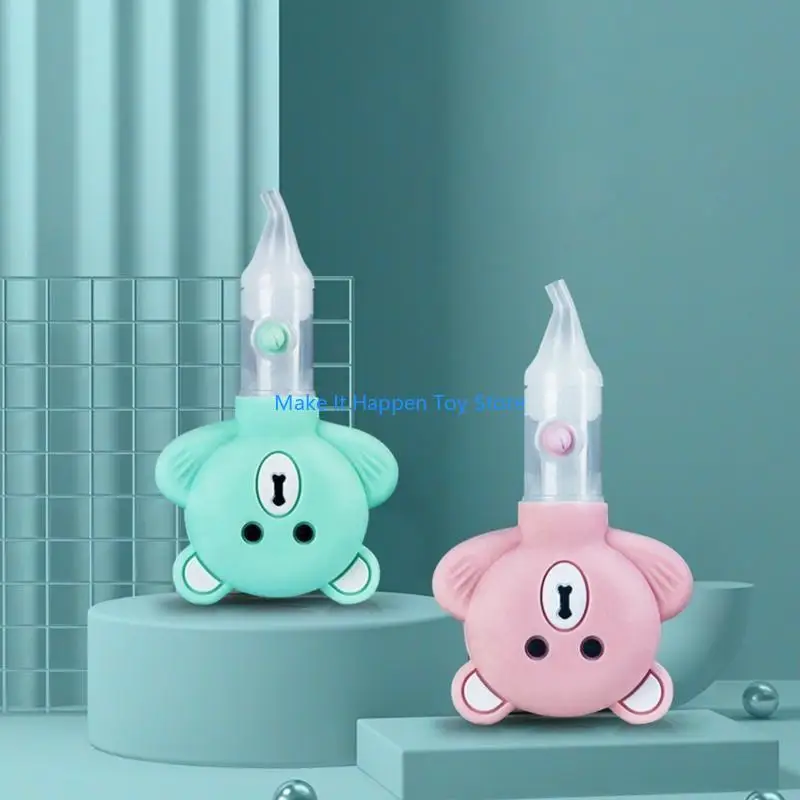 

28EC Kids Newborn Nasal Aspirator Cartoon Bear Silicone Baby Safety Nose Cleaner Vacuum Suction Sniffling Equipment