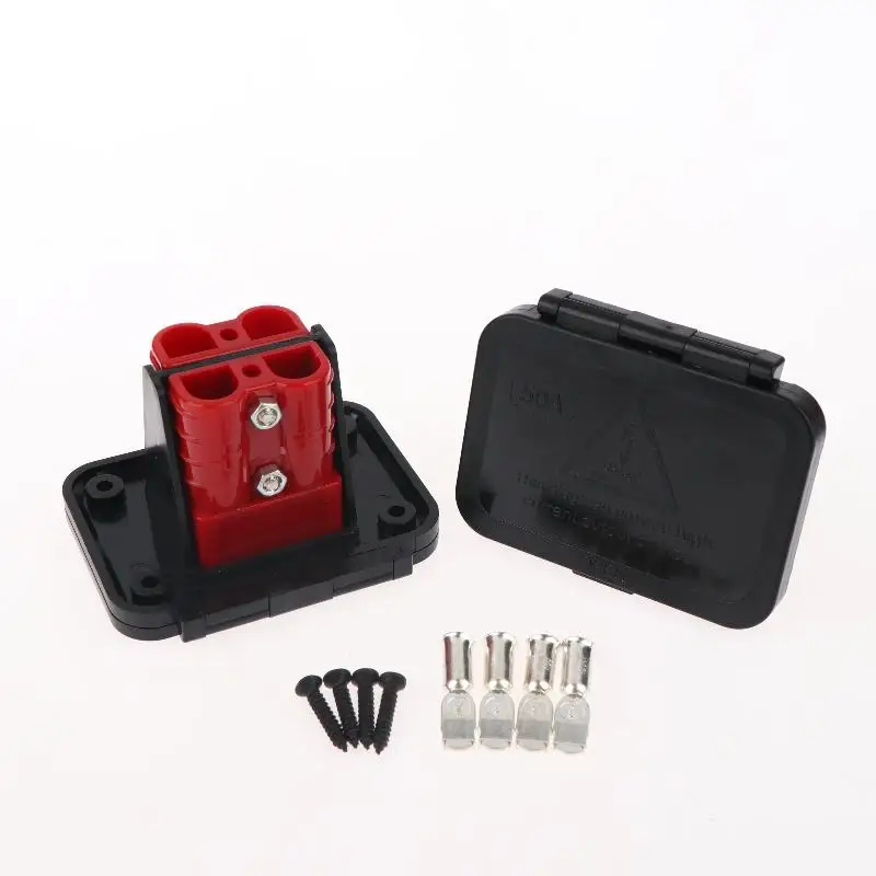 For Electric Vehicles Power Distribution 1 Set Twin Dual Flush Mount Bracket Plug Connector Flush Mounts 50A 600V