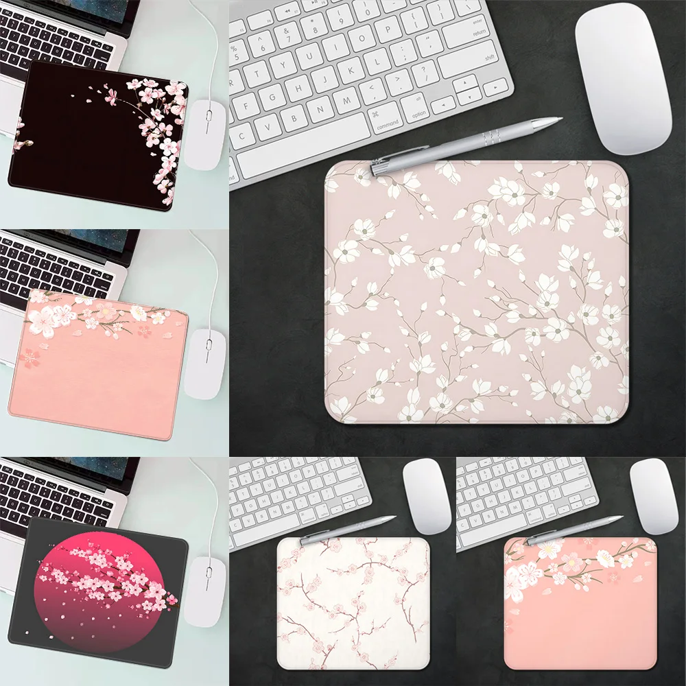 Pink Cherry Blossoms Gaming Mouse Pad XS Small Mousepad For PC Gamer Desktop Decoration Office Mouse Mat Deskmat Rug