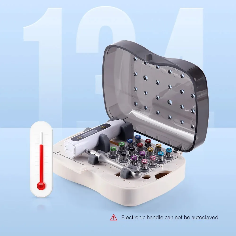 

Professional Dental Torque Wrench Set​​ 16pcs Instrument Manual & Electric Screwdriver Kit for Implant Prosthodontics