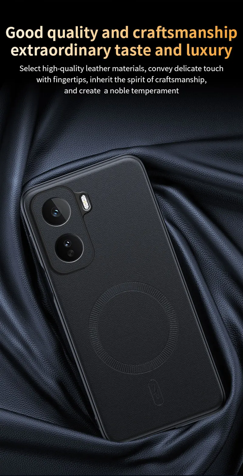 Für Vivo IQOO Neo 11: Magnetische Schutzhülle aus Leder, Anti-Fingerabdruck, rutschfest, aus PC+TPU. – Detail 8