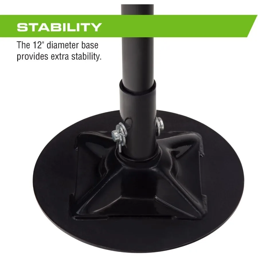 1,500ポンド アンダーホイストサポートスタンド、ショートスタイル、高さ範囲48～76インチ、セルフロックネジ、ヘビーデューティーベース、ALSS15S