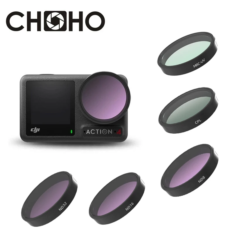 For DJI Osmo Action 3 4 5Pro Accessories UV Lens Filter Protect CPL ND8 ND16 ND32 ND1000 Glass Cover Protector for Dji Action4