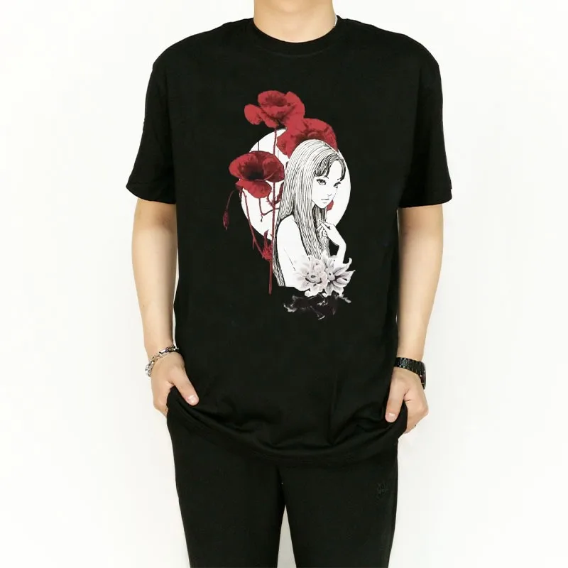 

Exclusive S@YTE 21SS Junji Ito Manga Tomie Tee Short Sleeve Top Luxury Dark Style Japanese Style Cotton YAMAMOTO-Style