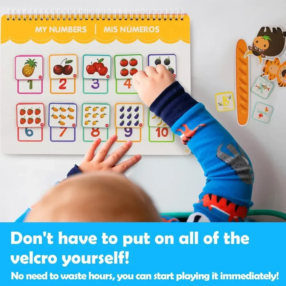 Livre occupé pour bébé d'âge préscolaire avec 12 thèmes, livre silencieux en forme de Zoo, activités d'apprentissage préscolaire Montessori, cadeau pour les tout-petits