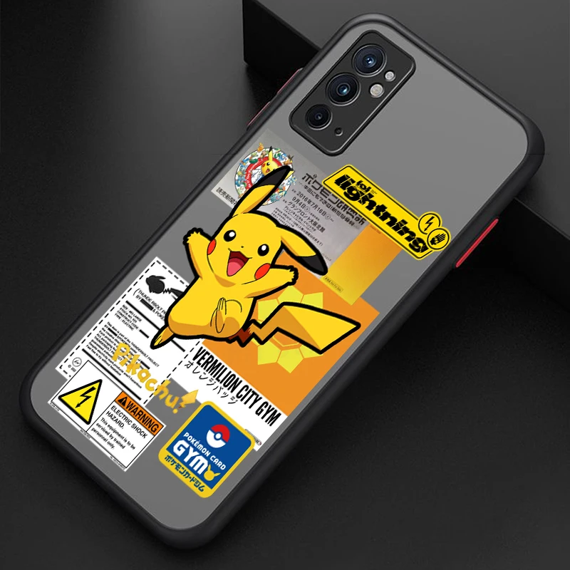 Anime Cartoon Pikachu For OnePlus Nord CE3 CE2 CE N200 N100 N30 N20 N10 2T Ace 2V Pro Frosted Translucent Phone Case