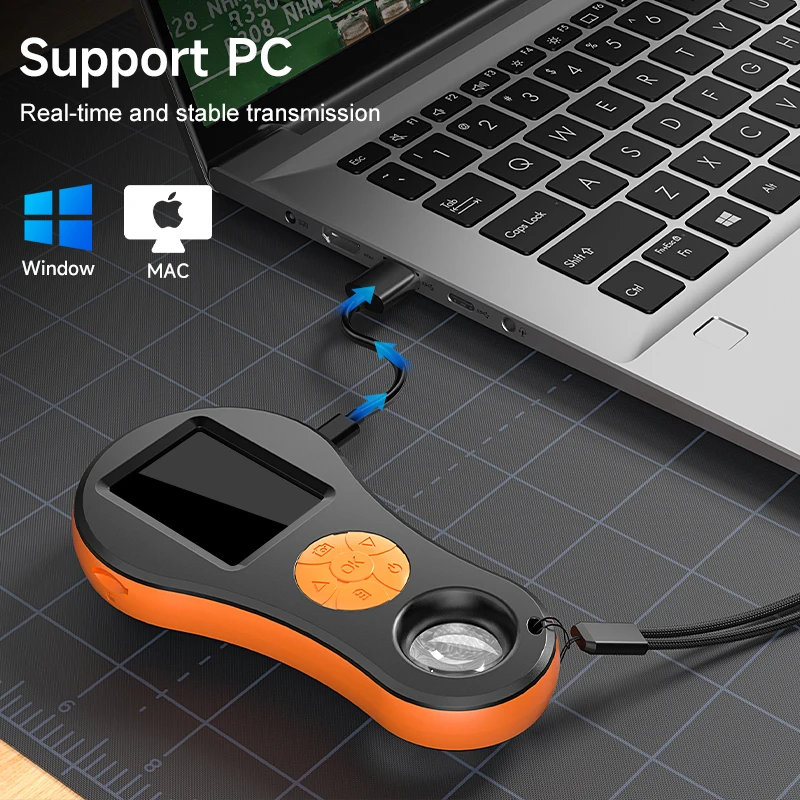 デジタル拡大鏡 2.0MP ビデオ顕微鏡 2.0 インチ IPS スクリーン 8LED 拡大鏡付き Windows/Mac 用 32GB TF カード オプション