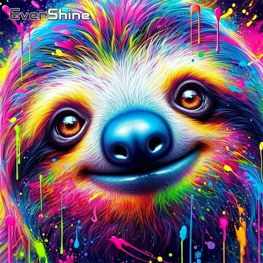 EverShine Elmas Boyama Rakun Resim Rhinestones Mozaik Hayvan Tam Kare Matkap Zanaat Kiti Nakış El Yapımı Hobi