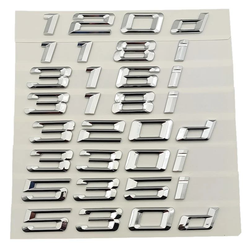 3d Chrome Letters For 116i 120i 118i 120d 316i 318i 320i 320d 330i 525i 530i 535i 520d 525d 530d 535d Lettering Accessories