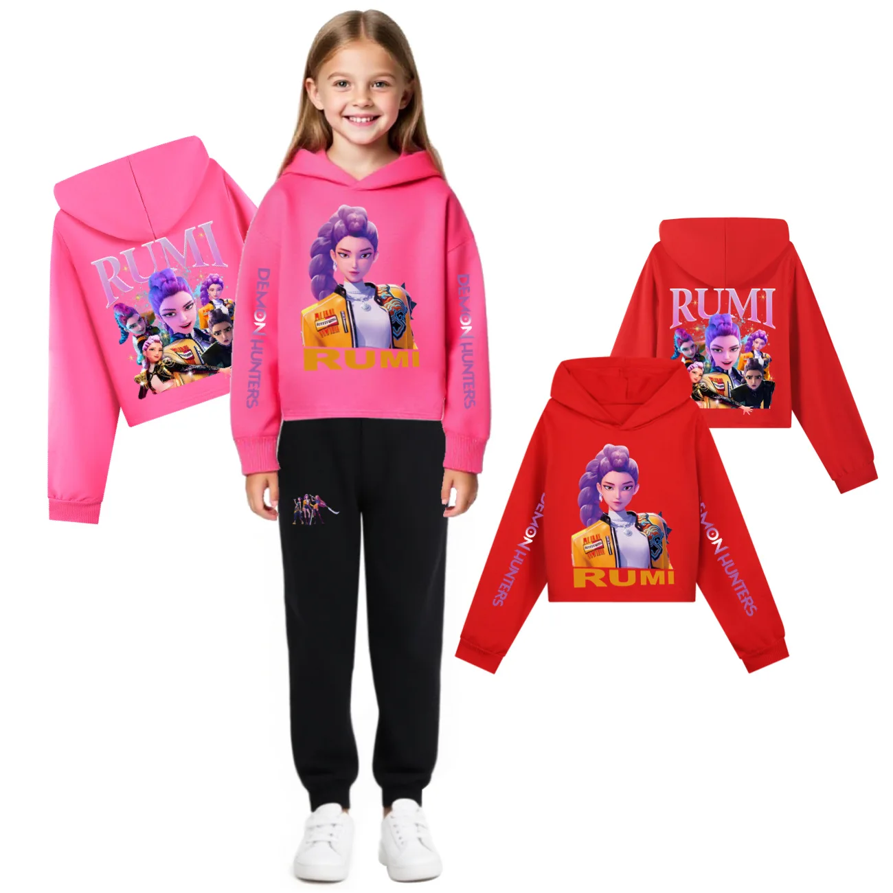 

KPop Demon Hunters Kids Hoodie Cartoon Fashion Clothes Youth Teen Girls Hoody Sweatshirts Autumn Pullover Casual Coats