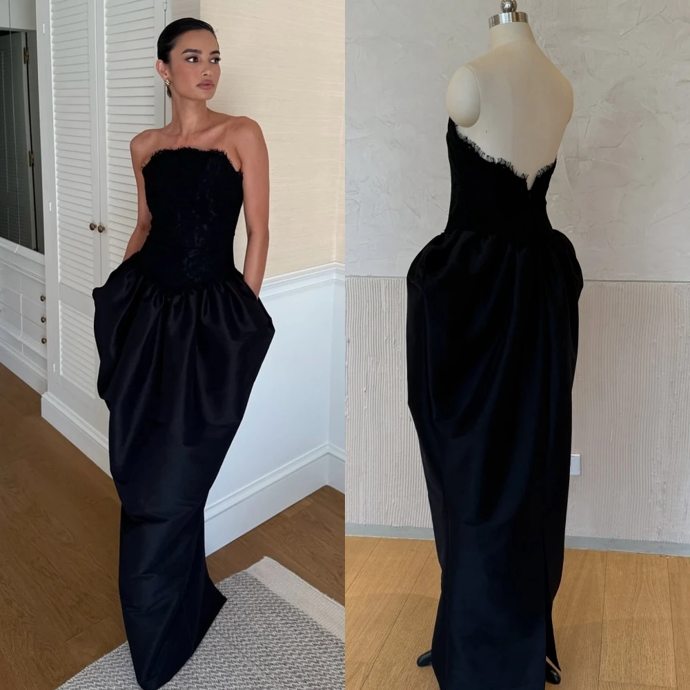 فستان سهرة رسمي أنيق بدون حمالات مخصص ومزاج حديث ومناسبات مخصصة فستان حفلة موسيقية عالي الجودة