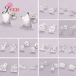 Popular Trend Genuine 925 Sterling Silver Stud Earrings Kinds Of Models For Choice Fashion Birthday Jewelry Gift For Women Girl