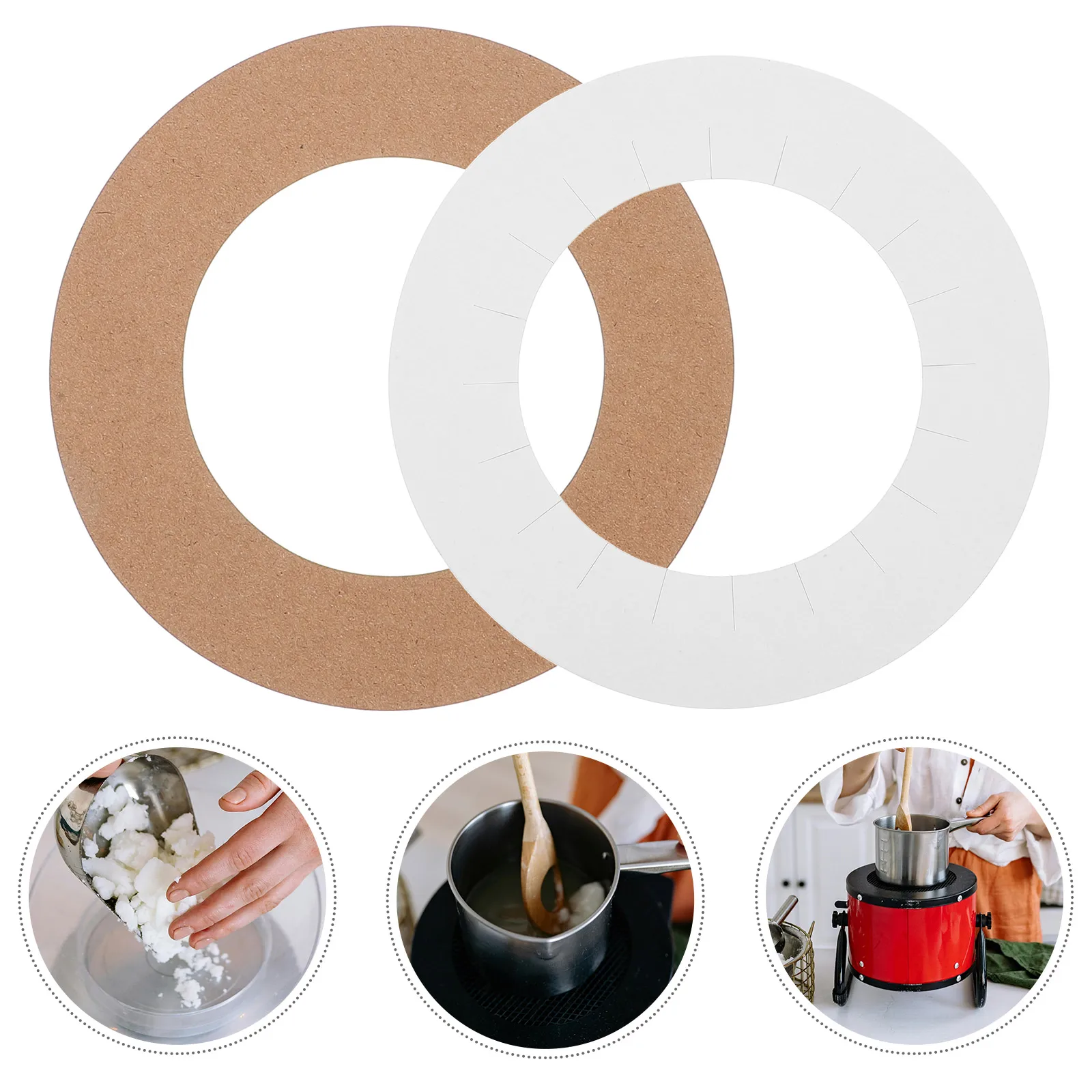 

20 Pcs Anti-fouling Pads for Hair Removal Wax Machine White 2 Packs Disposable Paper Material Wax Warmer Collars Waxing Supplies