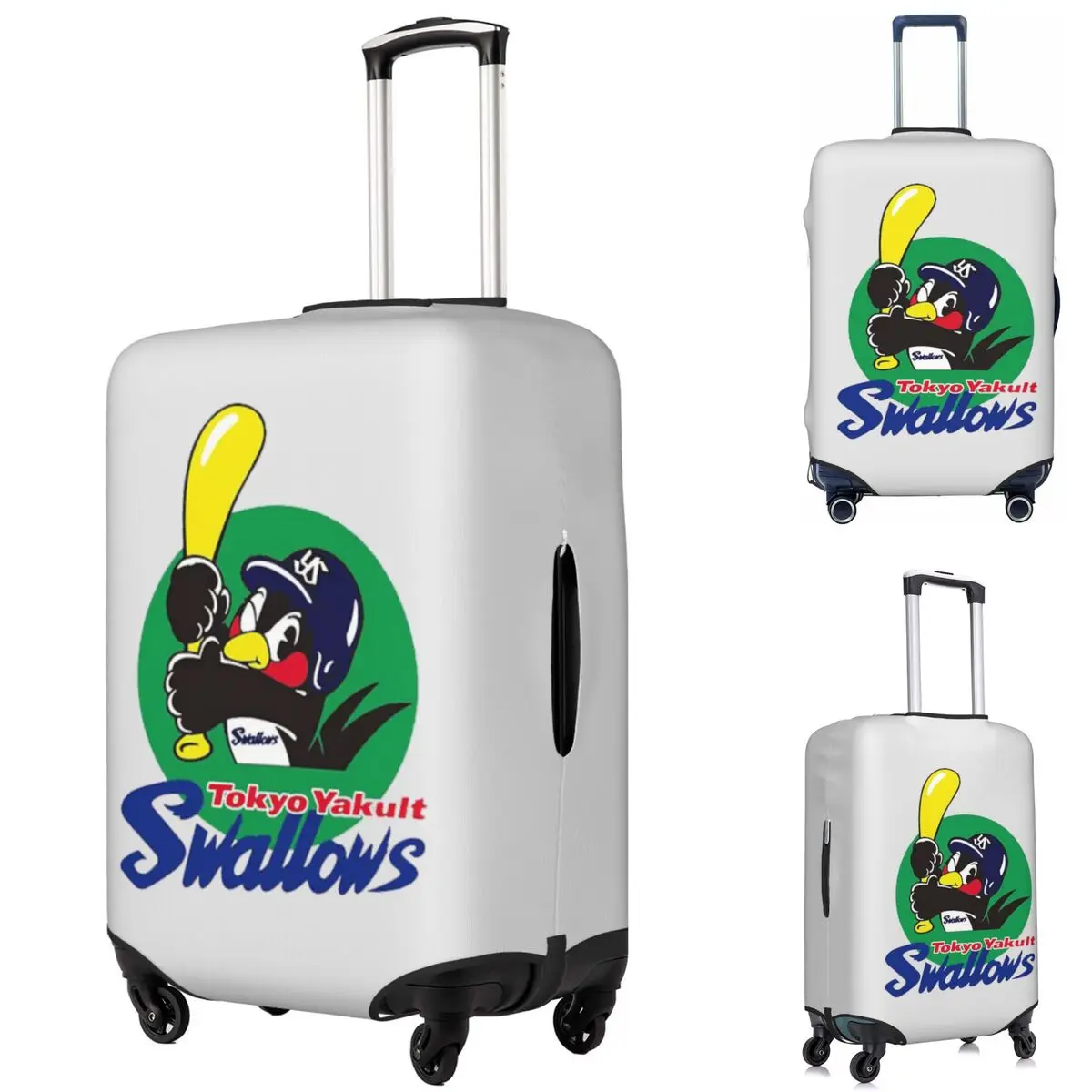 

Tokyo Yakult Swallows Suitcase Cover Protection Elastic Trip Luggage Protector Covers for 18-32 Inch
