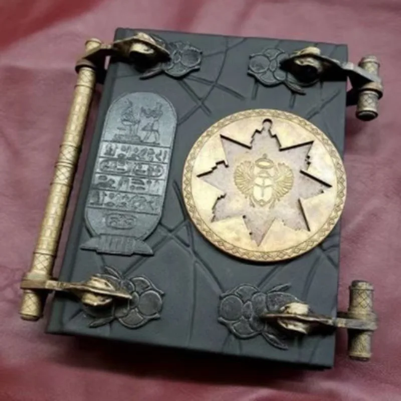 

Book Shaped Resin Decor with Mechanical Switch - Mystical Occult Design for Home&Garden, Unique Secret Mechanism Book Sculpture