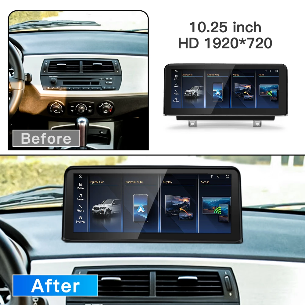 stwei 2026 Linux System 10.25inch Thin Screen For BMW Z4 E85 E86 E89 No Screen Wireless CarPlay Auto Car Video Players Mouse