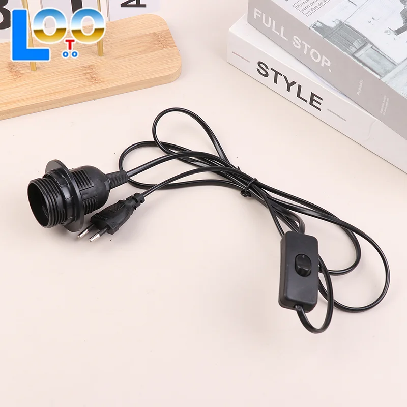 1,8 м вилка европейского/американского стандарта E27, держатель основания лампы с полными зубьями, шнур питания, подвесной подвесной светодиодный светильник, розетка, адаптеры для шнура с переключателем