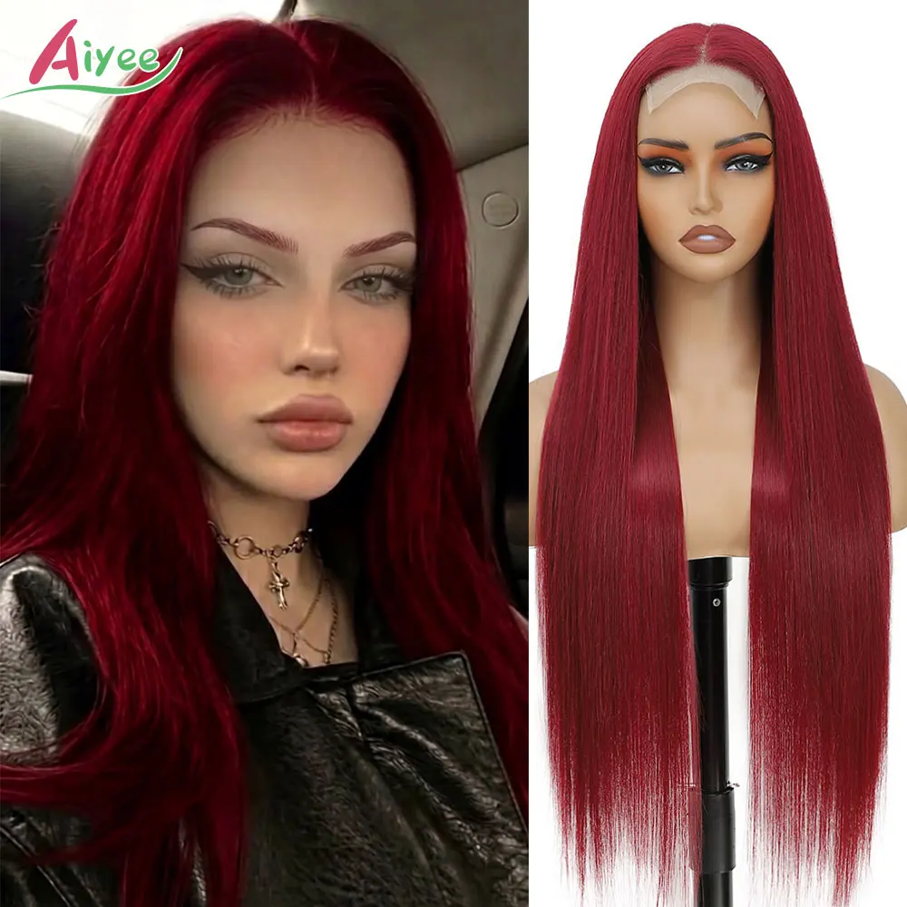 aiyee-perruque-lace-front-4x4-36-pouces-longue-et-droite-avec-meches-bug2-en-fibres-haute-temperature-pour-cosplay-pour-femmes