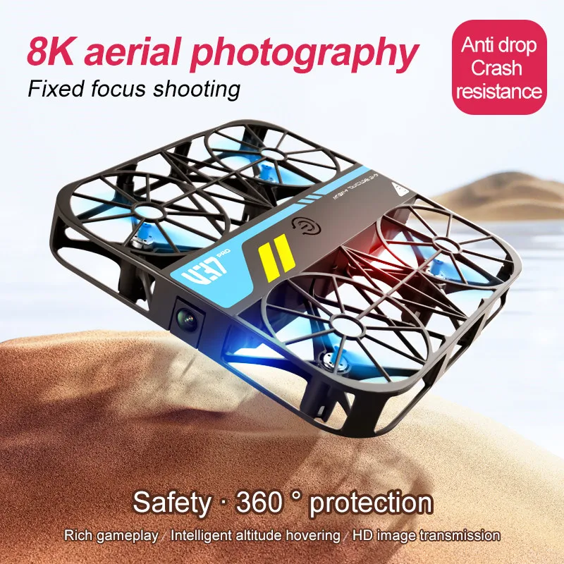 4DRC V37 New Mini 8K Drone with Camera 4K HD Easy To Carry WiFi FPV Dron Pocket Rc Helicopter Quadcopter Family Toys Gift