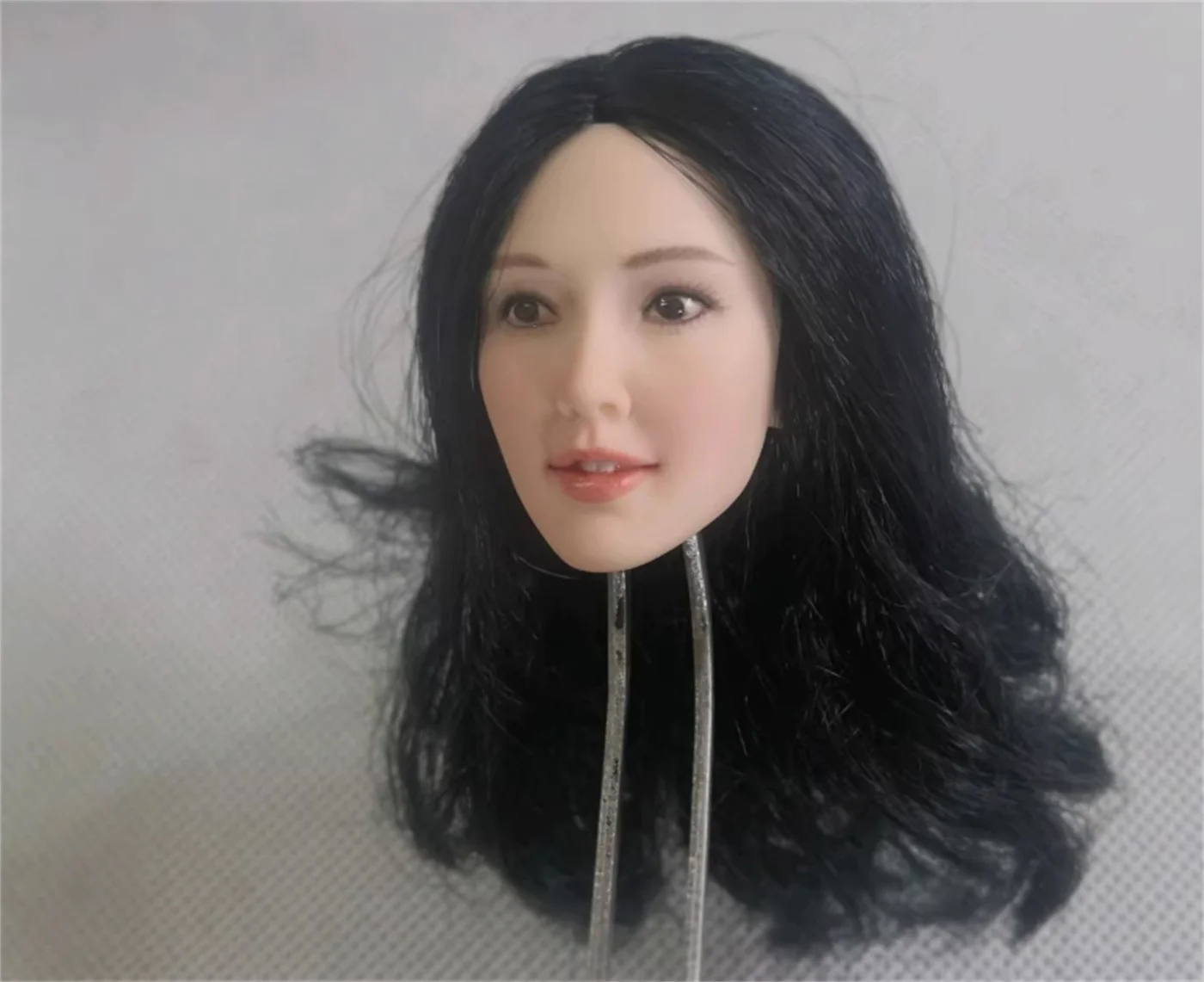 1/6 Asia Bellezza Espressione Testa Femminile Scolpire Capelli Piantati Per 12 pollici TBleague Phicen Action Figure Giocattoli di Modello