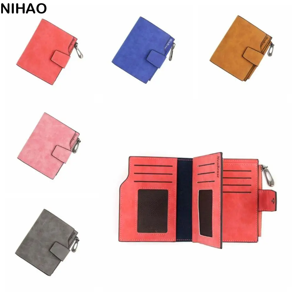 

Korean Style Pocket Purse Wallet PU Leather Multifunction Cash Purse Bag Card Holder Large Capacity Short Wallets Men Women