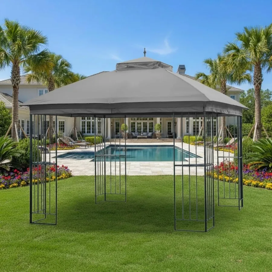 Reinforced RipLock 350 Replacement Canopy Top Cover Compatible with Style Selection 10' x 10' Gazebo Models TPGAZ9116A, TPGAZ91