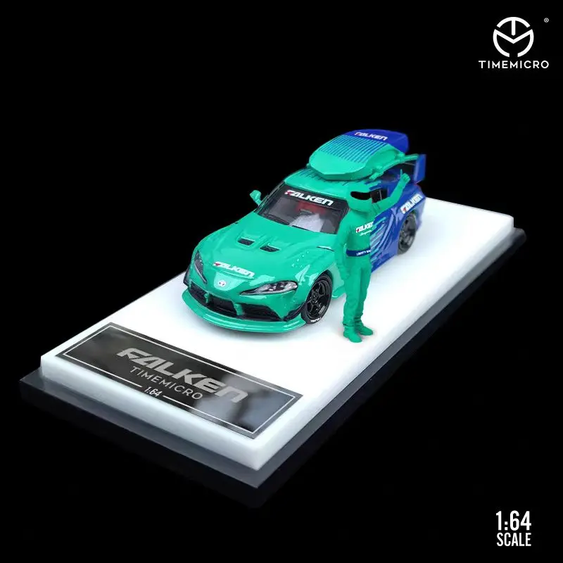 

TIMEMICRO 1:64 Toyota supra falken theme painting alloy car model