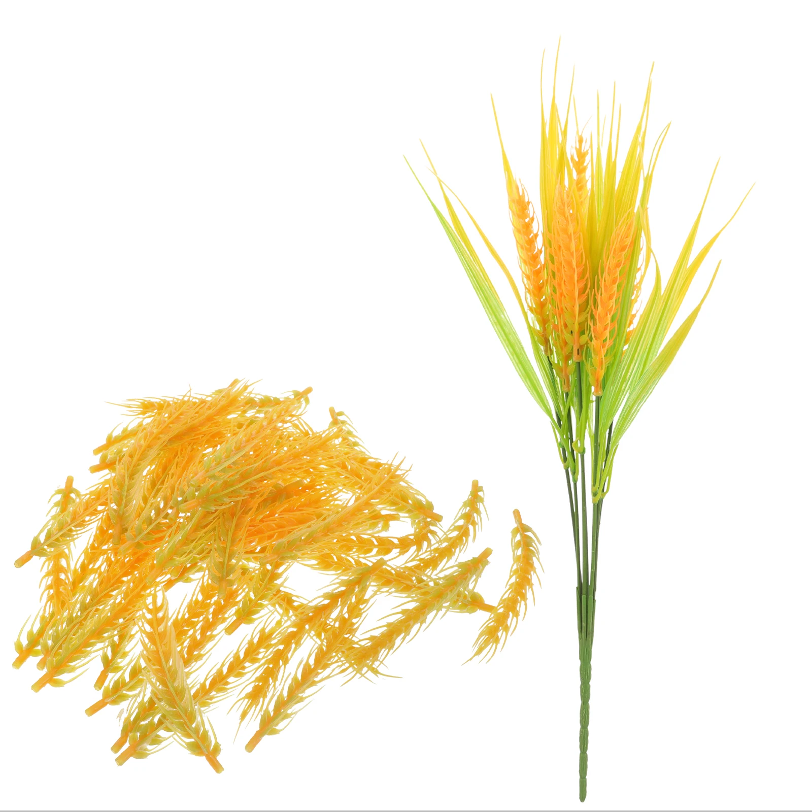 

50pcs Plastic Wheat Ear Decorative Bouquets For Home Office Desktop Coffee Table Artificial Crafts Fake Wheat Ear Simulation
