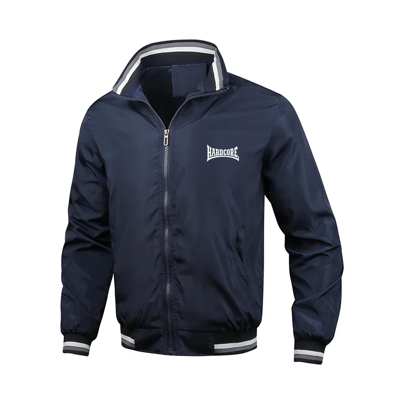 Printemps automne nouveaux hommes haut de gamme mode décontracté mince manteau sports de plein air vélo voyage baseball pilote coupe-vent col montant veste