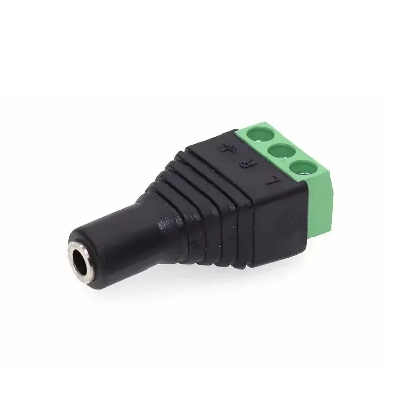 5/20/100PCS 3.5mm Stereo Male To AV Screw Terminal Stereo Jack Female Video Balun 3 Pole 3.5mm Female 3Pin Terminal Block