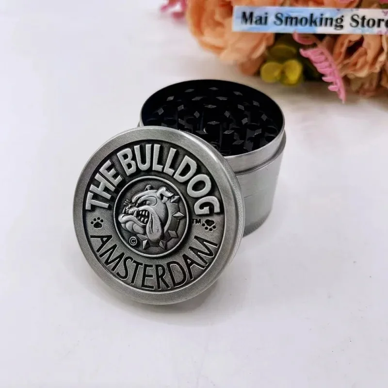 Bulldog Pattern Metal Herb Grinder 4 Layers 1.6/2 Inch Tobacco Spice Grinder Smoking Accessories